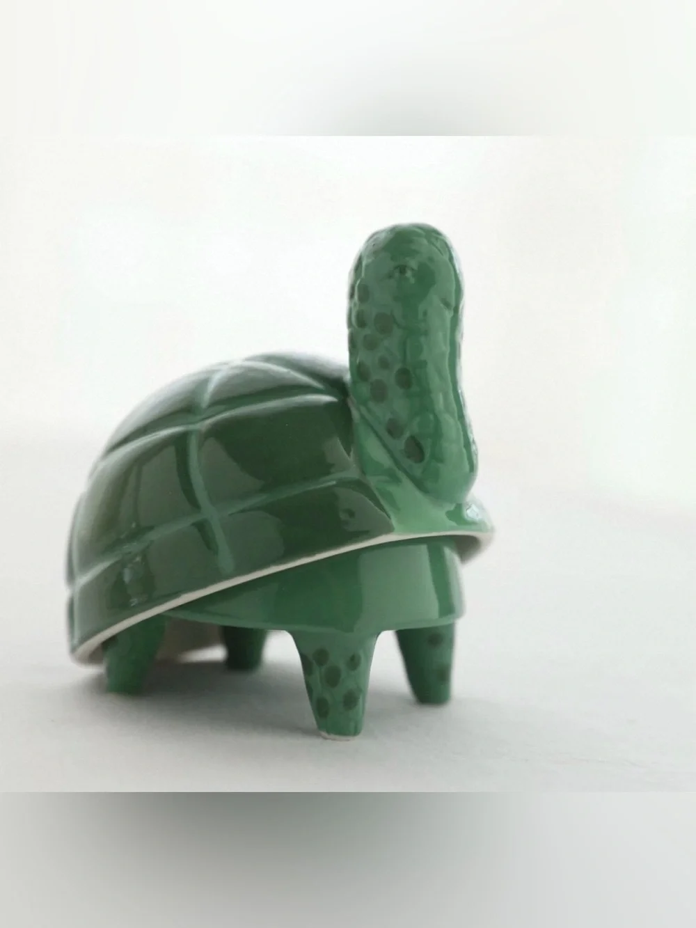 green ceramic turtles small organizer home decor